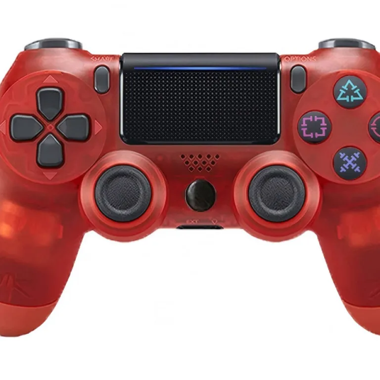 دسته بازی بی‌سیم بلوتوثی ps4 با دو موتور لرزشی، ژیروسکوپ شش‌محوره و لرزش کامل ps4