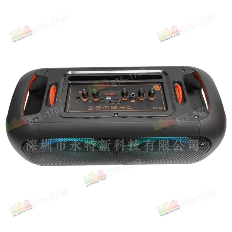 اسپیکر بلوتوثی قابل حمل بنددار BTS سری BTS-1709 دوگانه 6.5 اینچی عمده کارخانه KTS