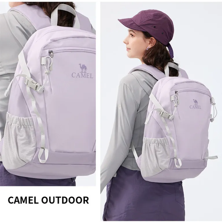 کوله‌پشتی دو بند کوهنوردی و مسافرتی زنانه سبک وزن Camel مدل ابر و سایه