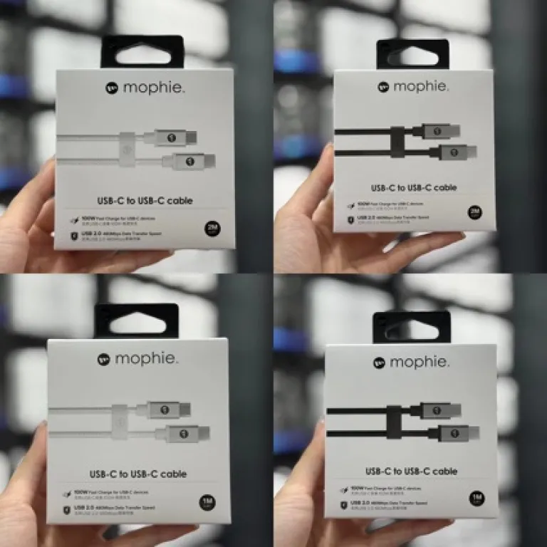 کابل دیتا mophie مورفی 1 متر 60W شارژ سریع دو سر C مناسب برای اپل 17/16/15 سری 100w