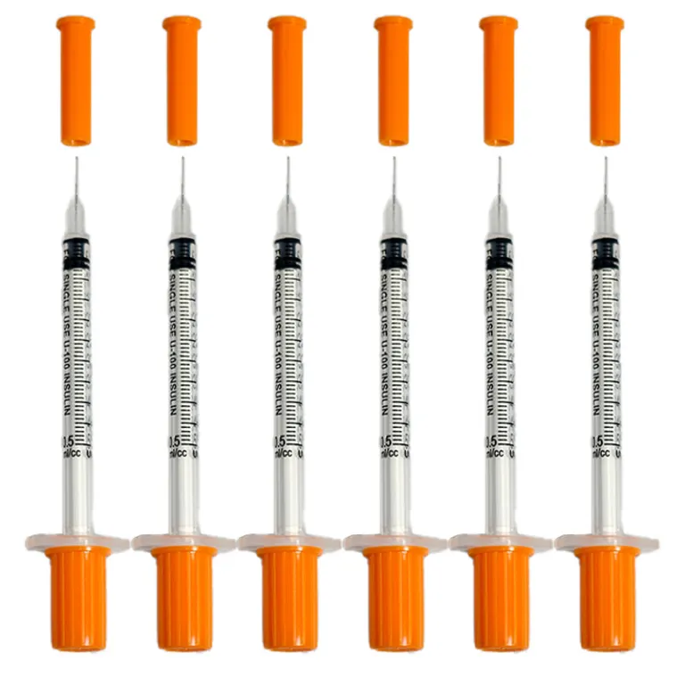 1ml/0.5ml سرنگ تزریق یکبارمصرف دستی، سرنگ تغذیه، سرنگ انسولین با سوزن ثابت