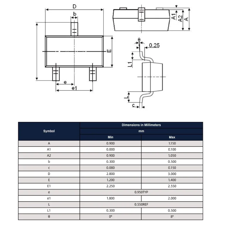 ترانزیستور کریستالی اصلی تنگلینگ S9014 J6 SOT-23 45V ترانزیستور PNP نصب سطحی مقاوم به ولتاژ