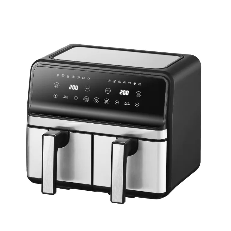 سرخ‌کن بدون روغن دو مخزنه خانگی Air Fryer با ظرفیت بزرگ، چندکاره و قابل مشاهده، هوشمند و مناسب صادرات