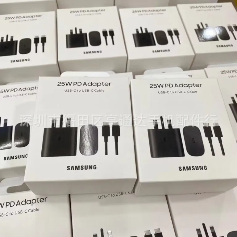 شارژر اورجینال سامسونگ 25W note20/S22+/S21U PD 25w با شارژ فوق سریع و کابل
