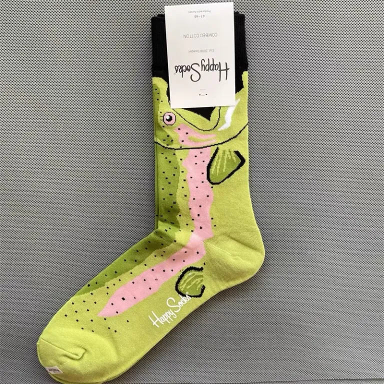 جوراب رنگی HappySocks مردانه طرح کارتونی فانتزی اینستاگرامی ساق‌متوسط بیرونی خیابانی
