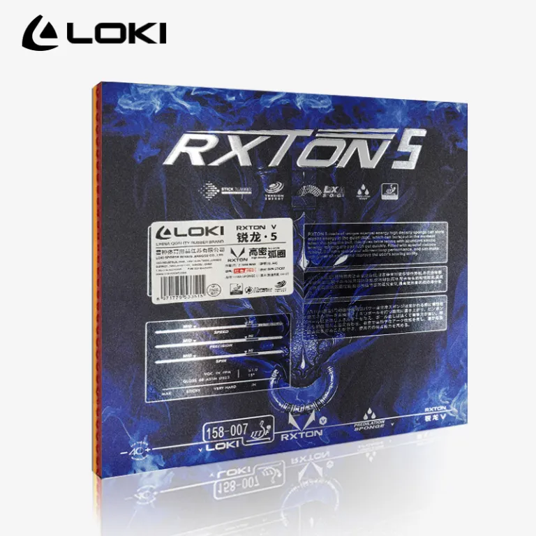 روکش لاستیکی راکت پینگ‌پنگ LOKI Thor Ruilong 1 3 5 PRO با اسفنج آبی مخصوص تیم استانی، نسخه ملی 9