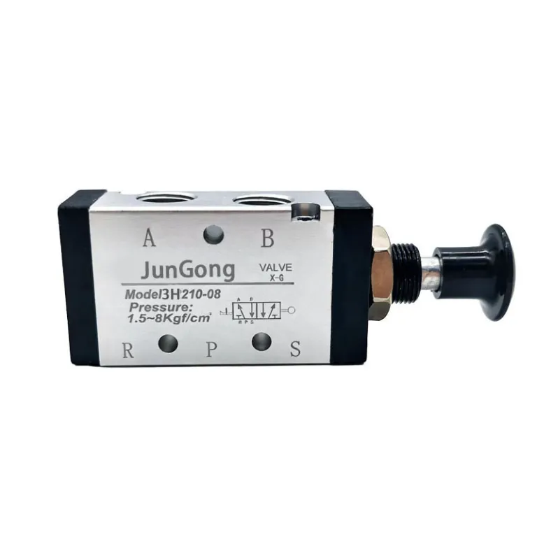 شیر دستی پنوماتیک دو وضعیتی پنج راهه 4R210-08 شیر کشویی دستی 4H210-08 شیر کنترل جهت دستی سیلندر