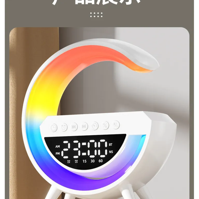3401mini بلندگوی بلوتوثی مینی با ساعت رومیزی، شارژ بی‌سیم و مناسب کنار تخت