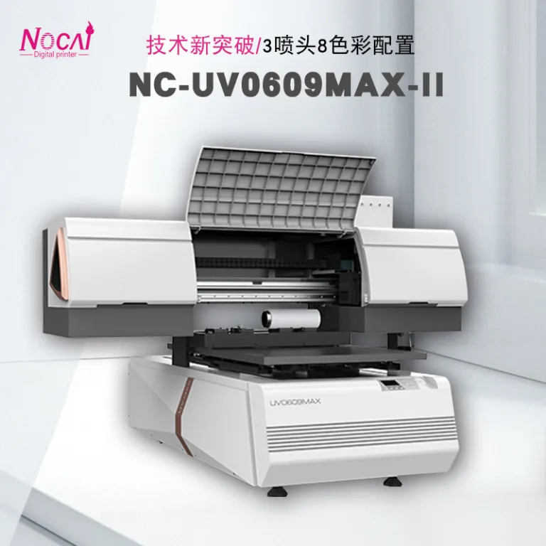 6090 پرینتر UV نشان با دقت بالا 3 هد 8 اسکن رنگی موقعیت‌یاب پرینتر دیجیتال تخت کوچک