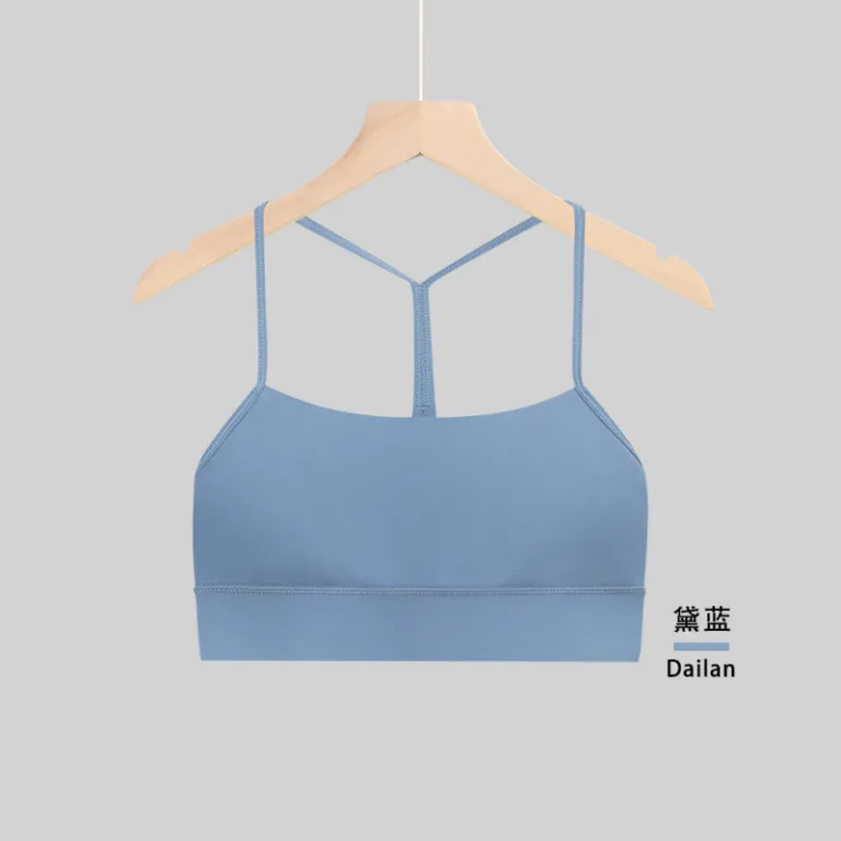 تاپ یوگا و بدنسازی زنانه lulu مدل Y پشتباز با پد داخلی، زیرپوش ورزشی بدون درز