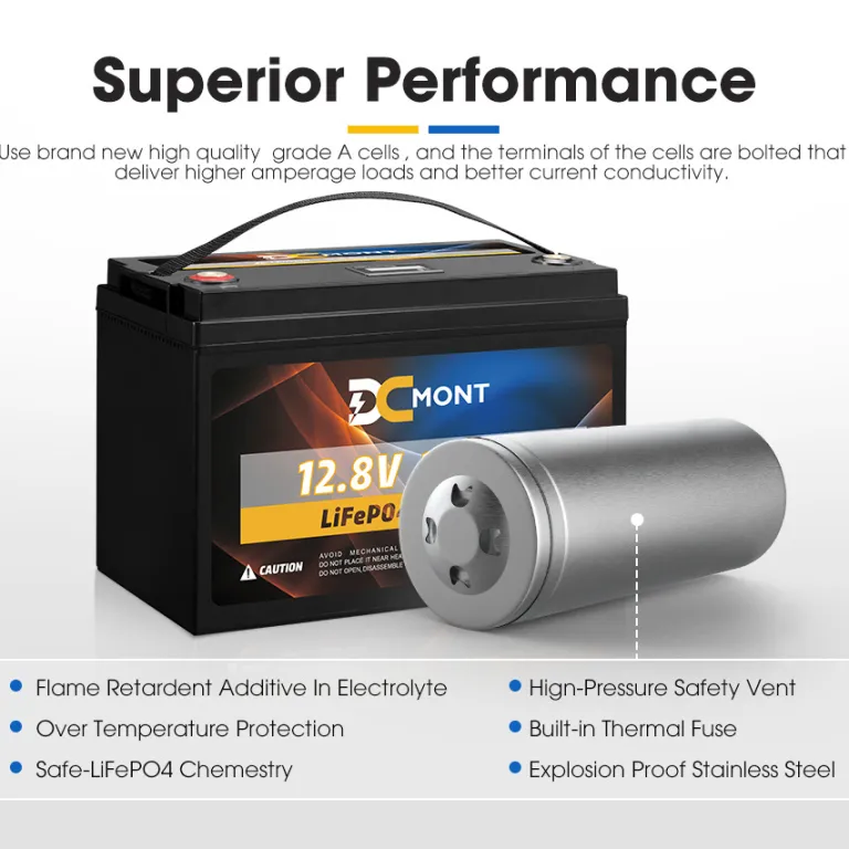 باتری لیتیوم آهن فسفات DC MOUNT 12.8V 135AH با BMS داخلی مناسب برای تامین برق کاروان و کمپینگ