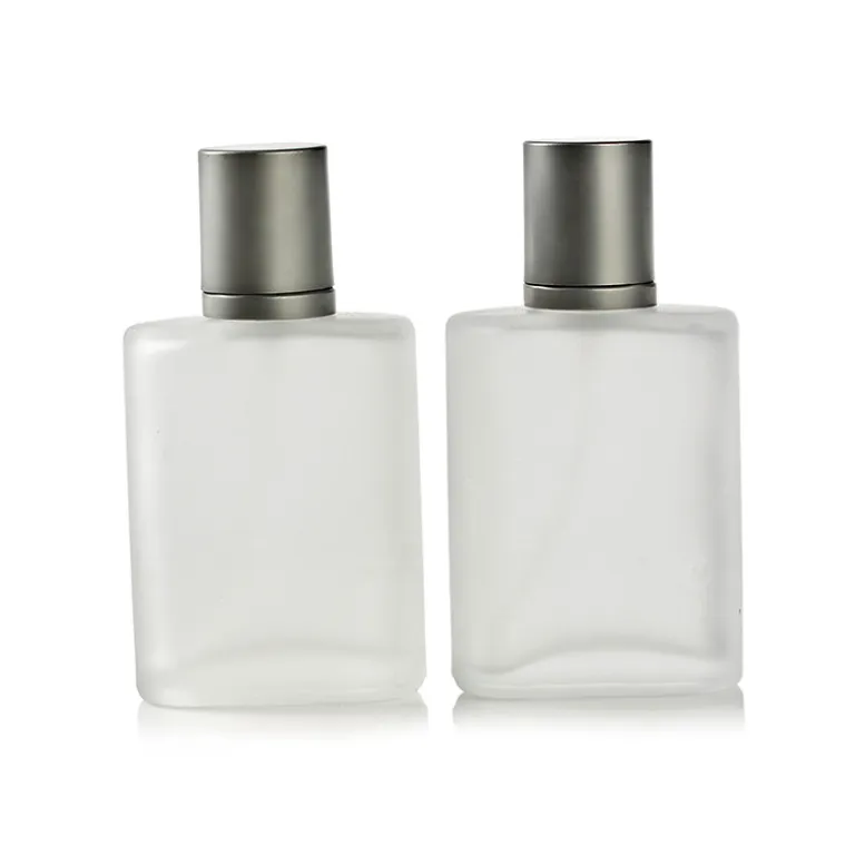 F087-30ml 50ML100ML بطری اسپری شیشه‌ای مات لوکس، بطری خالی عطر با اسپری ریز