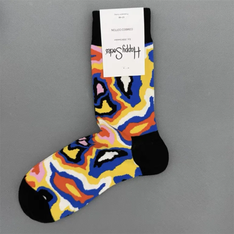 جوراب رنگی HappySocks مردانه طرح کارتونی فانتزی اینستاگرامی ساق‌متوسط بیرونی خیابانی