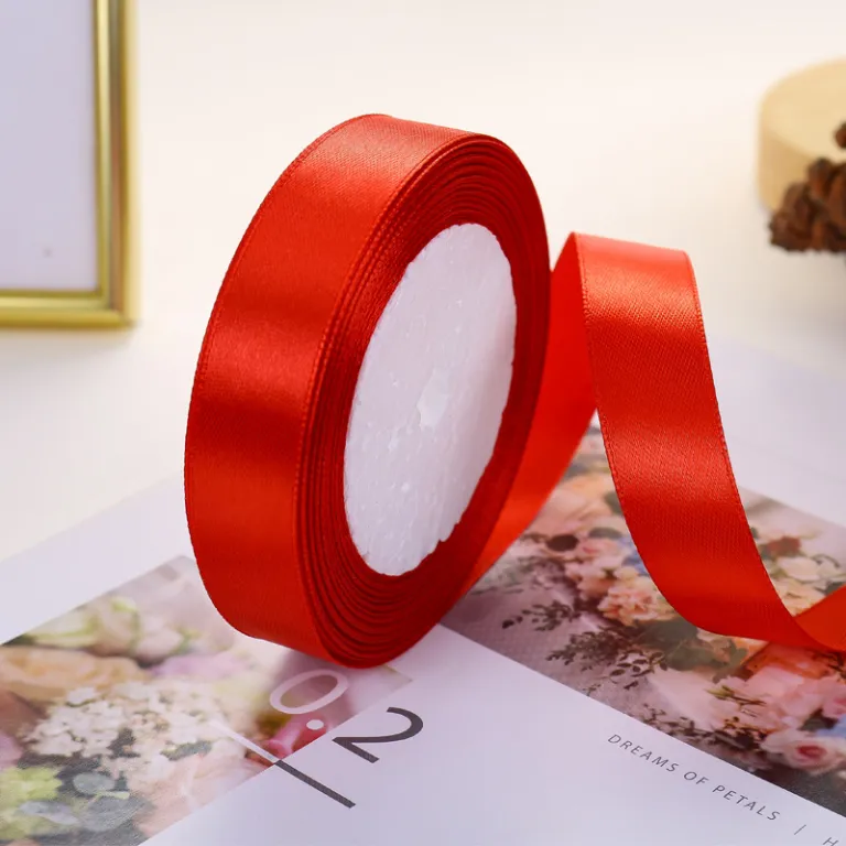 فروش مستقیم کارخانه روبان ساتن کیک 2cm سانتی‌متر، روبان بسته‌بندی هدیه، روبان تزئینی پلی‌استر برای مراسم عروسی، فروش عمده روبان رنگی
