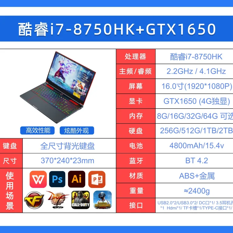 لپ‌تاپ 16 اینچی Core i7/i9 برای طراحی و رندرینگ با عملکرد بالا، RTX4060 گرافیک مجزا، لپ‌تاپ 8G عمده