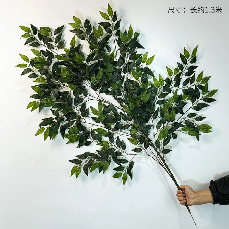 برگ درخت انجیر و افرای قرمز مصنوعی، شاخه‌های بزرگ پلاستیکی برای درخت مصنوعی داخلی و محوطه‌سازی