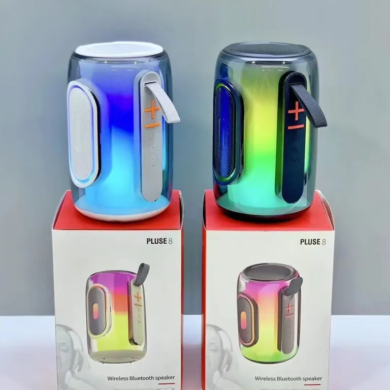 اسپیکر بلوتوثی پالسی 7Pro با نورپردازی محیطی رومیزی، میکروفون کارائوکه قابل حمل