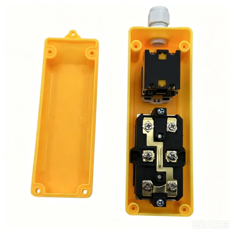قطعات کلید وینچ و جرثقیل، مغزی کلید 220V380V با دستگیره توقف اضطراری و حرکت بالا-پایین
