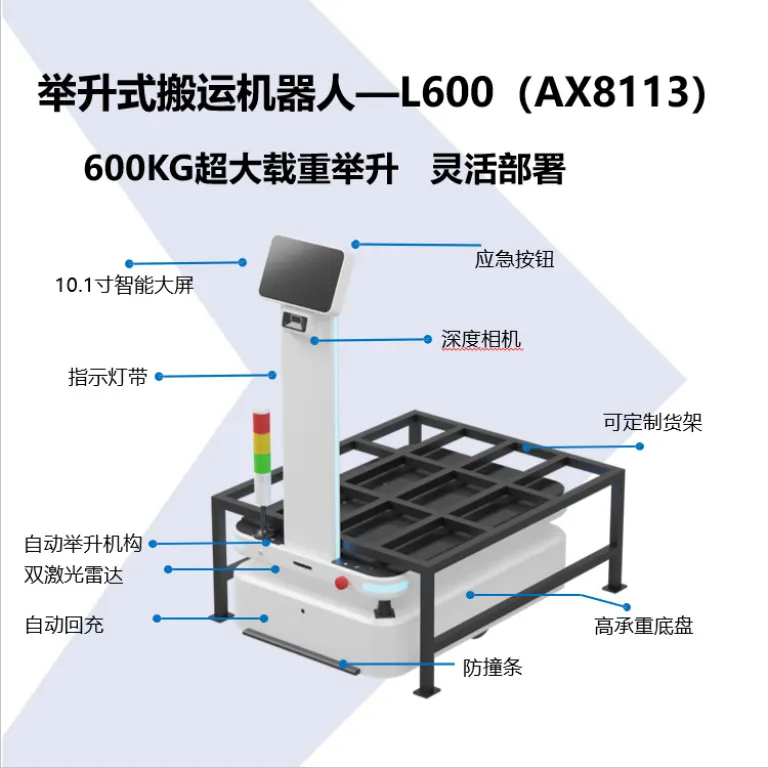 ربات خدمات تحویل و حمل‌ونقل بدون سرنشین AGV برای محوطه کارخانه، کنترل از راه دور مواد و حمل‌ونقل کوتاه‌برد