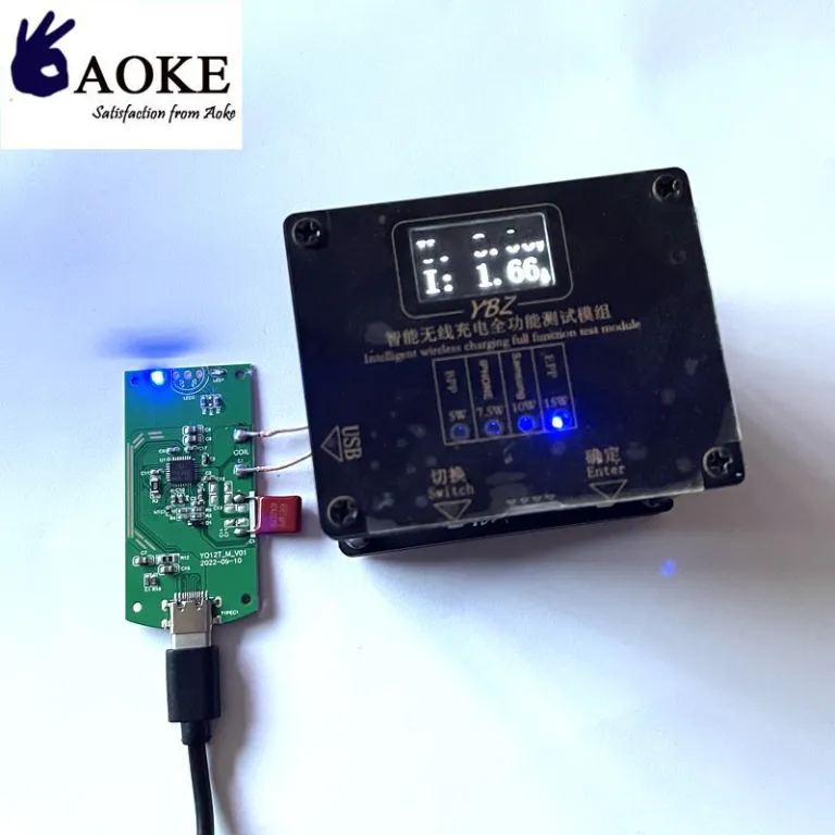 ماژول شارژ بی‌سیم جدید 15W با پروتکل Qi، فاصله 12MM برد الکترونیکی PCBA شارژر