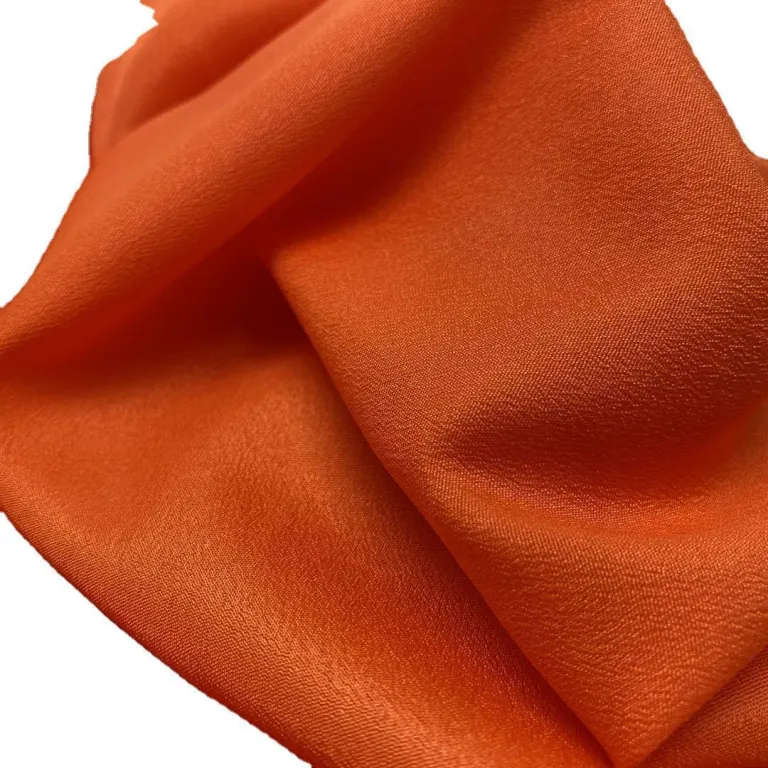 پارچه آستری ارزان قیمت با طرح ساتن ابریشمی، پارچه چیندار ژرژت و کرپ دوشین برای آستر لباس، زیرپوش دامن، پارچه ساده برای لباس هانفو