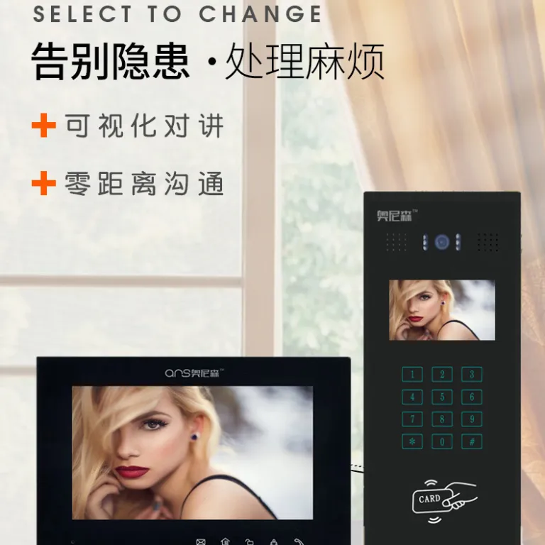آیفون تصویری ویدیویی درب ساختمان با زنگ، تلفن و کنترل دسترسی 10 اینچی با دوربین HD و قابلیت باز کردن درب