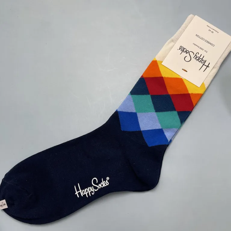 جوراب زنانه رنگارنگ HappySocks طرح کارتونی بامزه مدل اینستاگرامی نیمه‌ساقه بیرونی خیابانی