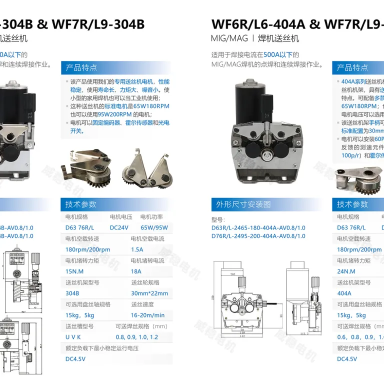 موتور سیم‌کش mig فروش مستقیم کارخانه 24V42V موتور DC سیم‌کش لوازم جانبی دستگاه جوش موتور آهنربای دائم
