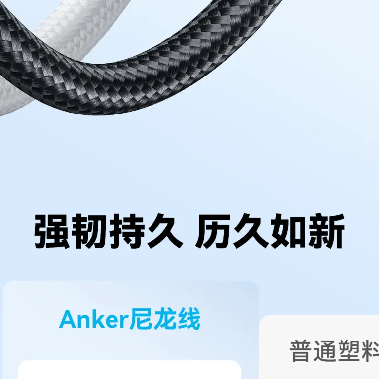 کابل شارژ سریع Anker بافته شده PD100W نایلونی تایپ C برای اندروید A8756-A8757-A8758