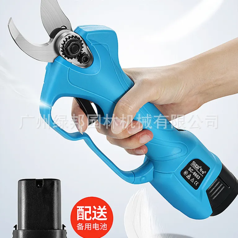 قیچی برقی هرس شارژی باغبانی قدرتمند لیتیومی برای شاخه‌های ضخیم و بلند SC-8603