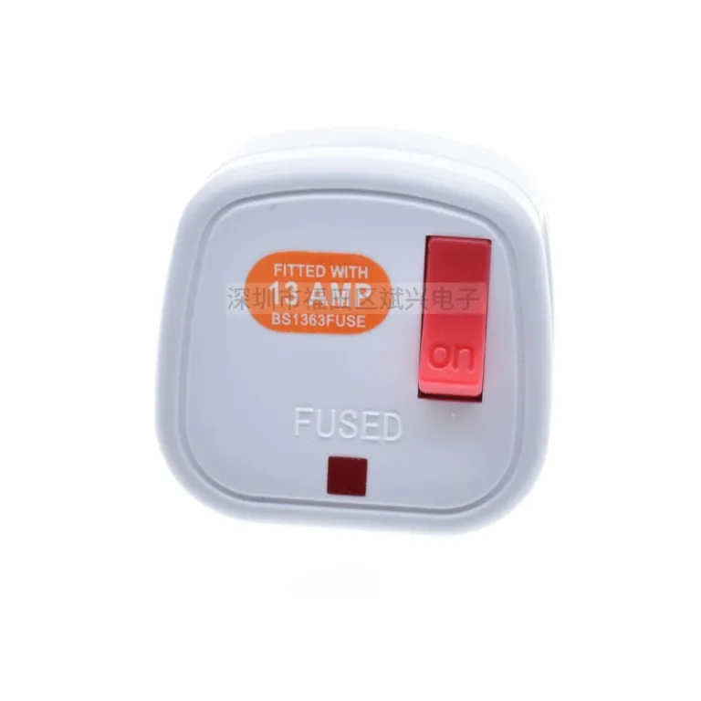 فروش مستقیم کارخانه BS1363 دوشاخه سه‌شاخه جداشدنی با فیوز و کلید مخصوص هنگ‌کنگ