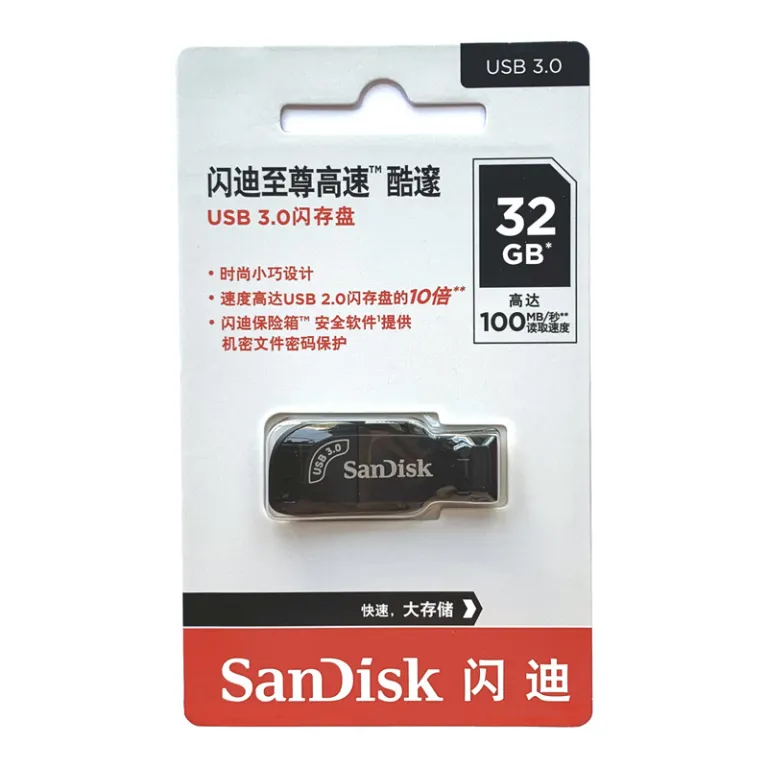 فلش مموری SanDisk مینی 2.0 فلش مموری اداری CZ50 مدل Cruzer Blade 8G 16G 32G 64G 128G