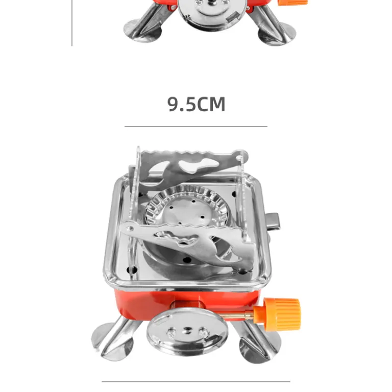 اجاق گاز مینی مربعی قابل حمل تاشو برای کمپینگ و فضای باز، مناسب عمدهفروشی کارخانه