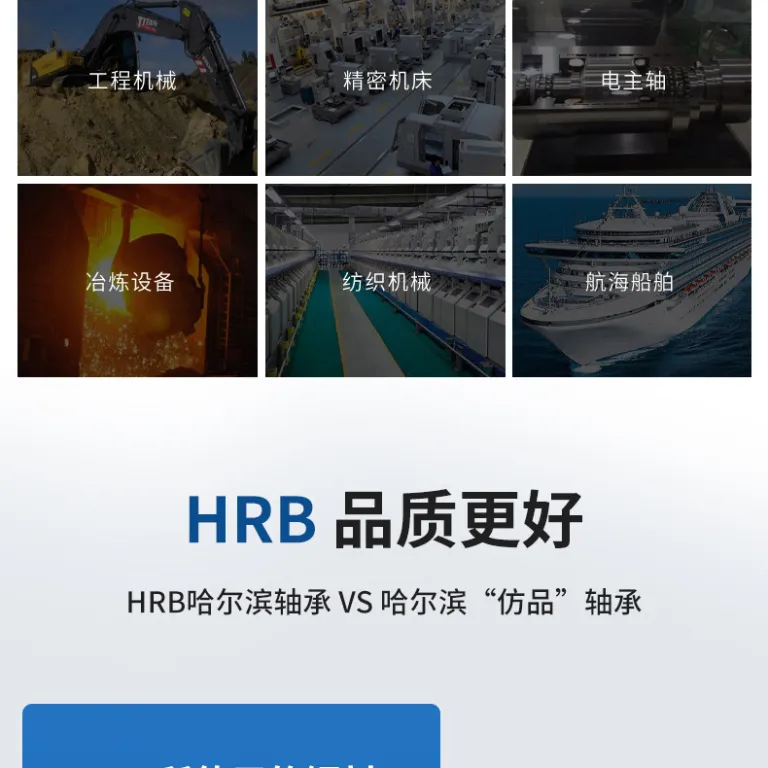 بلبرینگ HRB هاربین 631163126313 مخصوص موتورهای متوسط، فن و گیربکس، موجودی آماده