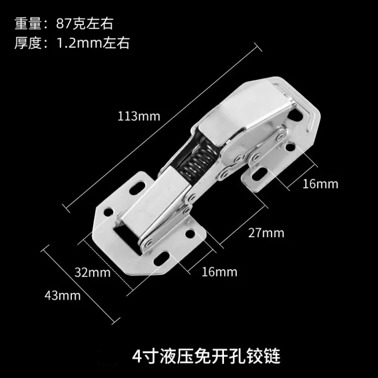لولای قورباغهای پل روکار ضخیم 3 اینچ 4 اینچ بدون نیاز به سوراخکاری و شیارزنی برای درب کمد و میز ماجونگ
