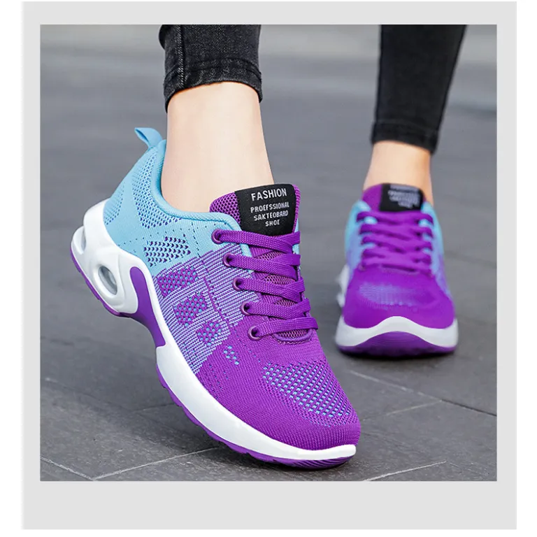 کفش ورزشی زنانه بهاره کراسبوردر سایز بزرگ زیره نرم کفش دویدن کفش هوا shoes کفش توری راحتی