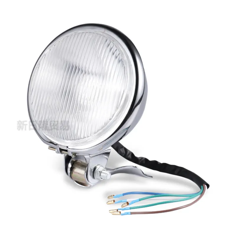 چراغ جلوی فلزی رترو مناسب موتورسیکلت 12v چراغ جلوی رترو یونیورسال مخصوص صادرات