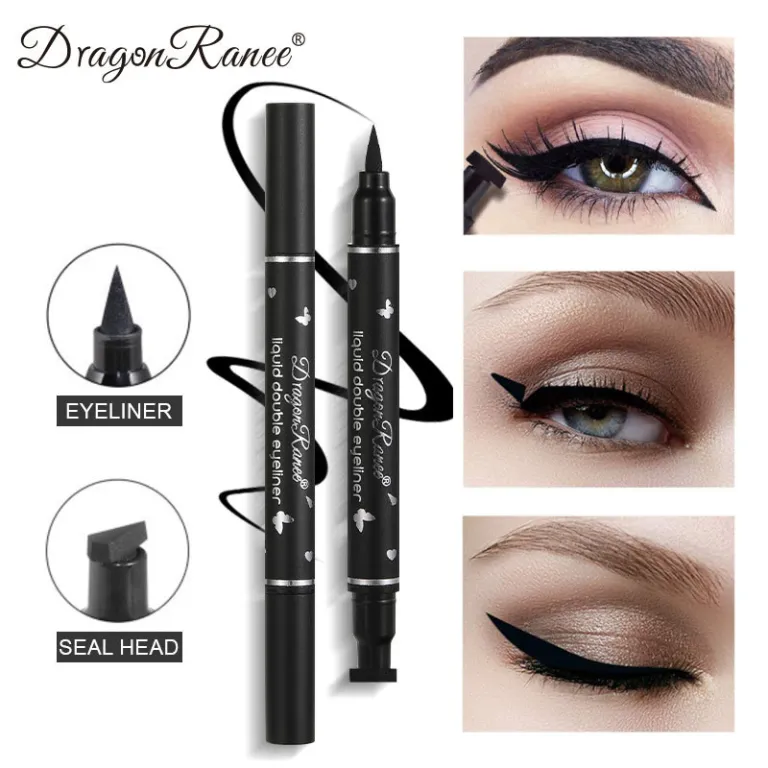 خط چشم دو سر با مهر مثلثی DragonRanee، ماژیکی، 2 عدد 1، مناسب افراد تنبل