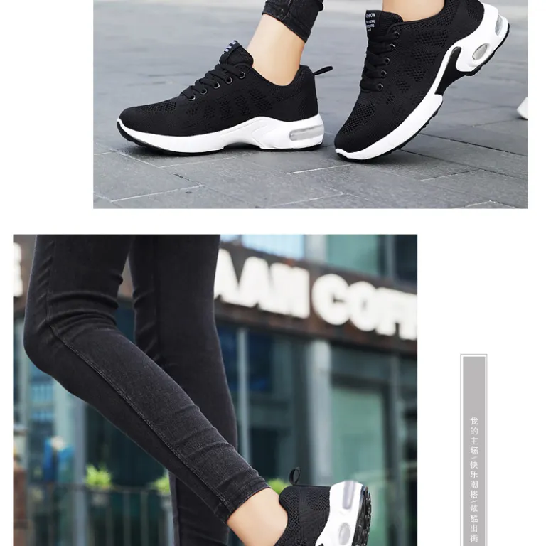 کفش ورزشی زنانه بهاره کراسبوردر سایز بزرگ زیره نرم کفش دویدن کفش هوا shoes کفش توری راحتی