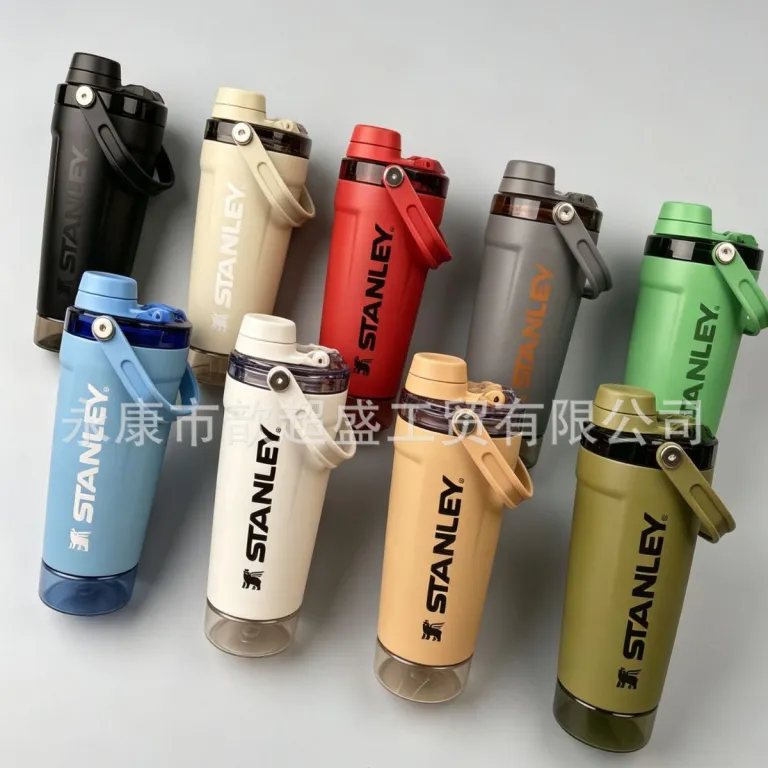 شیکر Stanley 304 فلاسک استیل ضدزنگ، ظرفیت بالا مناسب باشگاه، بطری ورزشی دسته‌دار آمریکایی