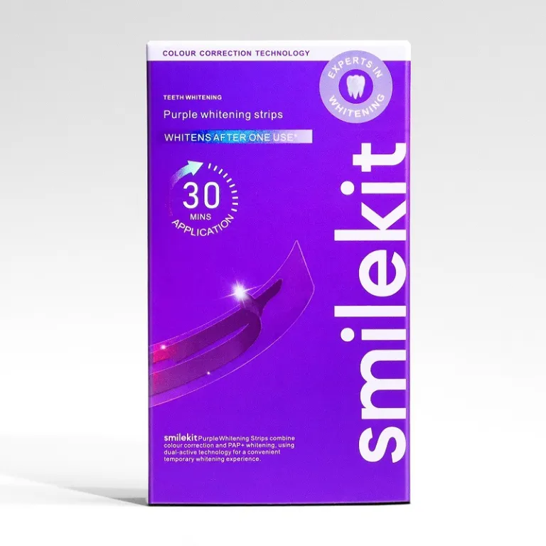 جدید کراسبوردر V34 نوار سفیدکننده دندان بنفش WhiteningStrips سفیدکننده دندان روشنکننده و ضد زردی