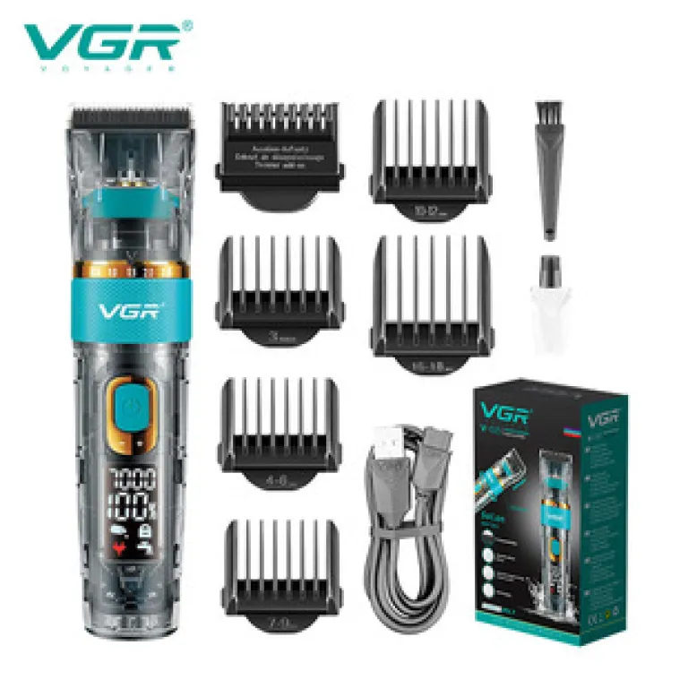 VGR V-030 ماشین اصلاح موی شارژی USB مخصوص مدل موی پومپادور، مناسب صادرات و اصلاح سر