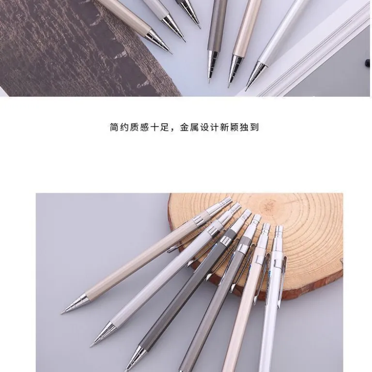 مداد نوکی اتوماتیک جدید تمام فلزی با بدنه فلزی، نوک نشکن و مرکز ثقل پایین 0.5/0.7mm