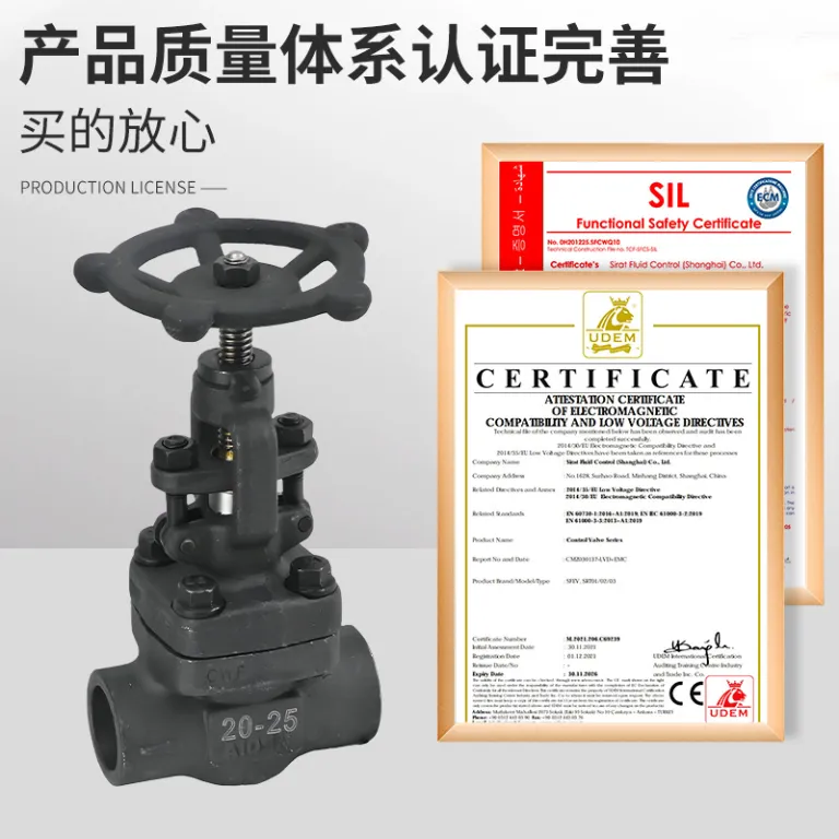 J61H-16C25C شیر گلوب ولو فولاد آهنگری جوشی و ساکت ولد برای روغن حرارتی بخار دمای بالا A105 DN15 20 25