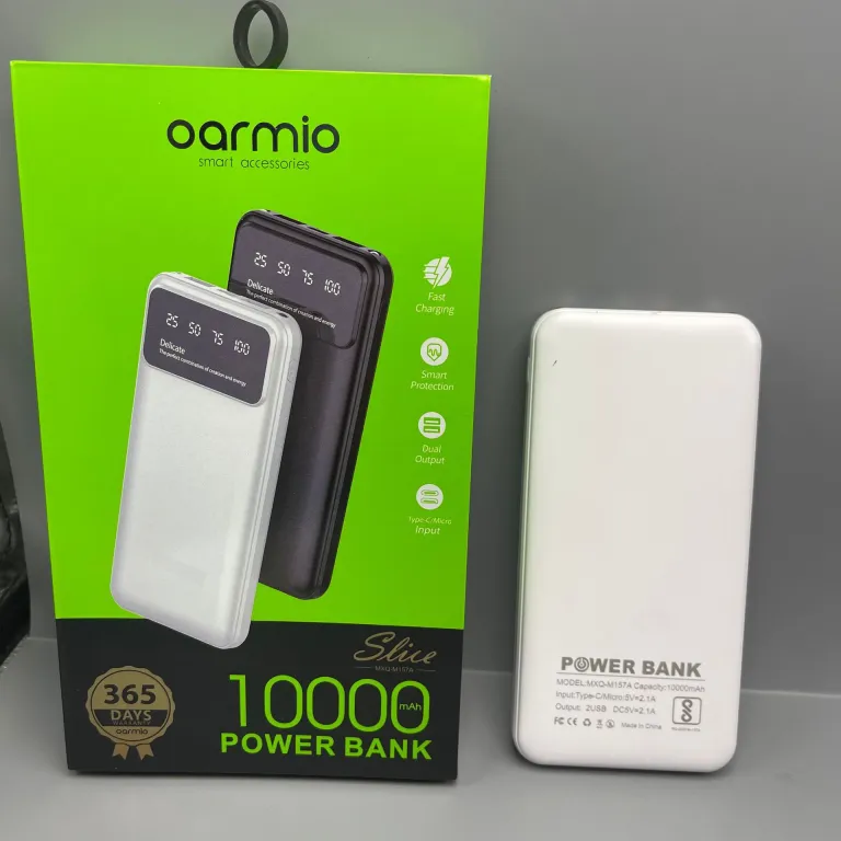 پاوربانک قابل حمل با ظرفیت زیاد oarmio20000 میلی‌آمپر ساعت دارای چهار کابل داخلی عمده