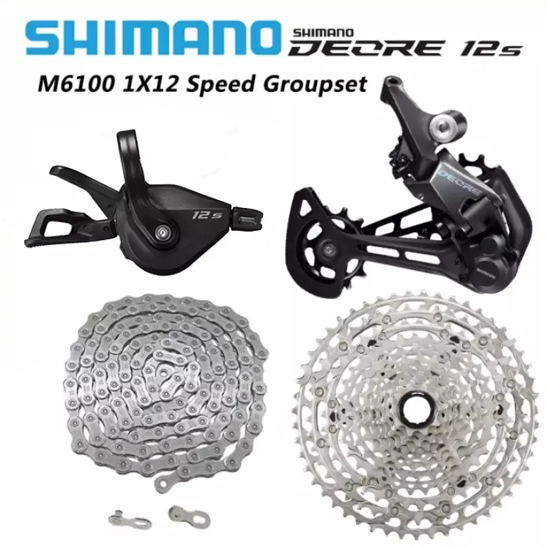 SHIMANO M6100 1X12 سرعته ست کامل چهارتکه اورجینال 12 سرعته کیت دوچرخه کوهستان
