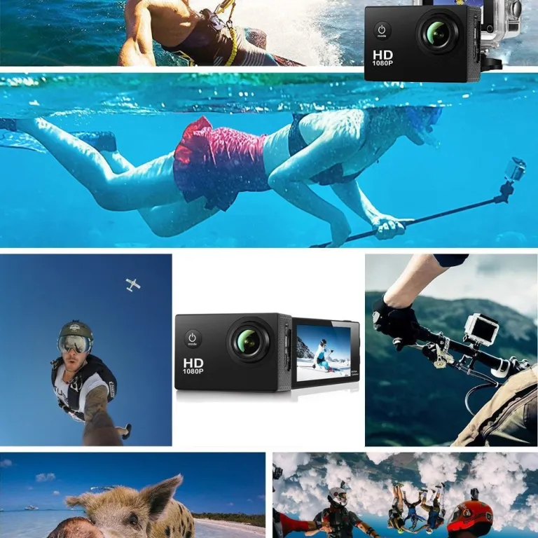 دوربین ورزشی ضدآب و لرزشگیر D600 موجود در انبار برای فروش عمده، مناسب غواصی، دوچرخه‌سواری و فیلم‌برداری زیر آب، فروش مستقیم کارخانه