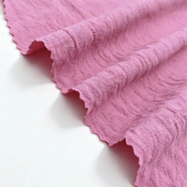 پارچه چروک ابریشم یخی، پارچه CEY پلیاستر 160g طرح کتان و پنبه چروک، پارچه مخصوص لباس زنانه و پیراهن