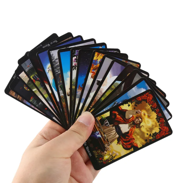 تاروت با روکش طلا جعبه فلزی لوکس Tarot Cards Deck همراه با دفترچه راهنمای کاغذی