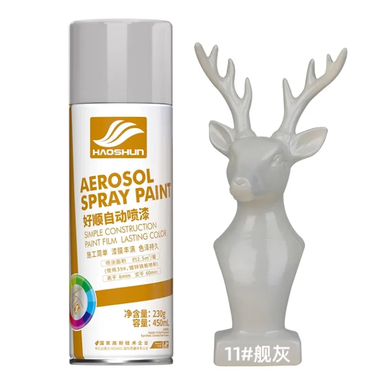 اسپری رنگ 450ml هاوشون ضدزنگ فلز در رنگ‌های مشکی سفید قرمز برای مصارف خانگی و تغییر رنگ خودرو